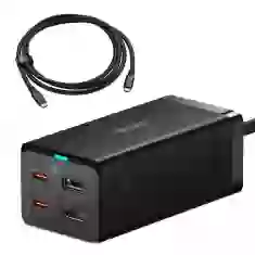 Мережевий зарядний пристрій Baseus Baseus GaN5 Pro HUB 2xUSB-C/HDMI/USB-A 100W USB-C to USB-C Cable Black (CCGP110201)