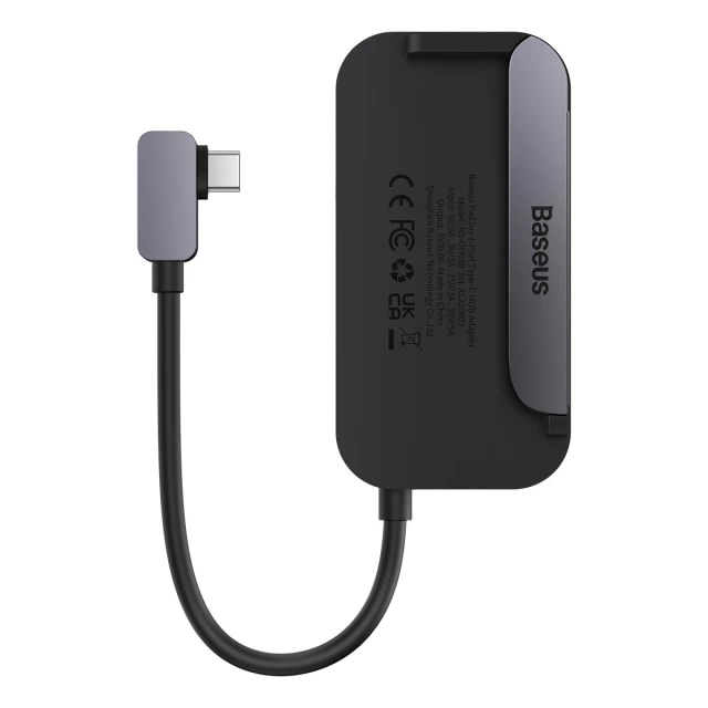 USB-хаб Baseus PadJoy 4-in-1 USB-A | USB-C | HDMI-A | Mini Jack 3.5mm Dark Gray (WKWJ000013)