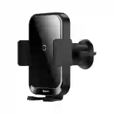 Автотримач з функцією бездротової зарядки Baseus Halo Car Phone Holder Black (SUDD000001)