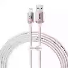 Кабель Baseus Crystal Shine Series Fast Charging 20W 2.4A USB to Lightning 2m Pink (CAJY001204)