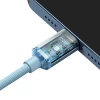 Кабель Baseus Crystal Shine Series Fast Charging 20W 2.4A USB Type-C to Lightning 1.2m Blue (CAJY001303)