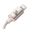 Кабель Baseus Crystal Shine Series Fast Charging 20W 2.4A USB Type-C to Lightning 1.2m Pink (CAJY001304)