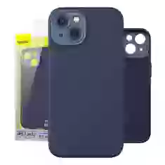 Чехол и защитное стекло Baseus Liquid Silica для iPhone 14 Plus Blue (ARYT001803)