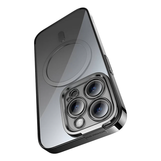 Чехол и защитное стекло Baseus Glitter для iPhone 14 Pro Black with MagSafe (ARMC010101)