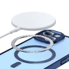 Чехол и защитное стекло Baseus Glitter для iPhone 14 Blue with MagSafe (ARMC010403)