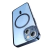Чохол і захисне скло Baseus Glitter для iPhone 14 Blue with MagSafe (ARMC010403)