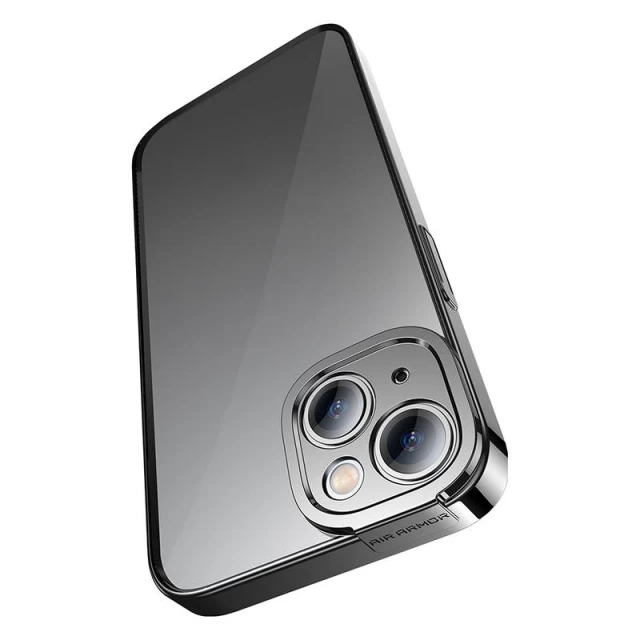 Чехол и защитное стекло Baseus Glitter для iPhone 14 Plus Black (ARMC021001)