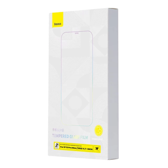 Защитное стекло Baseus Crystal 0.3mm для iPhone 14 Plus | 13 Pro Max (2 pack) (SGBL100202)