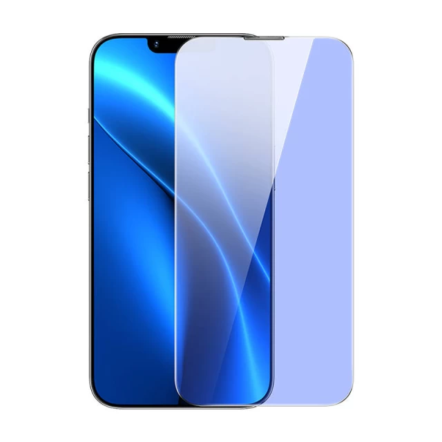 Захисне скло Baseus Crystal Anti-blue Light 0.3mm для iPhone 14 | 13 | 13 Pro (2 pack) (SGBL120002)