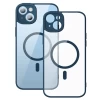 Чехол и защитное стекло Baseus Frame для iPhone 14 Blue with MagSafe (ARJT020003)