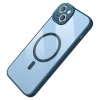 Чехол и защитное стекло Baseus Frame для iPhone 14 Blue with MagSafe (ARJT020003)