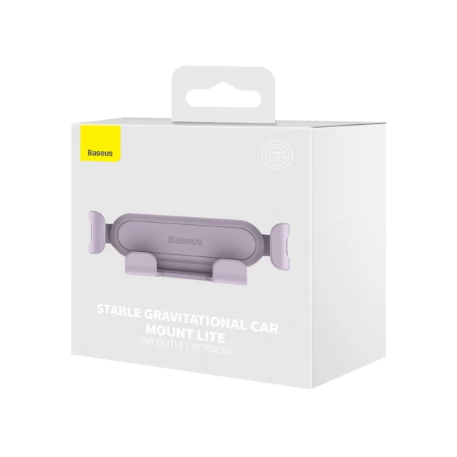 Автотримач Baseus Stable Gravitational Car Mount Lite (Air Outlet Version) Purple (6932172616854)