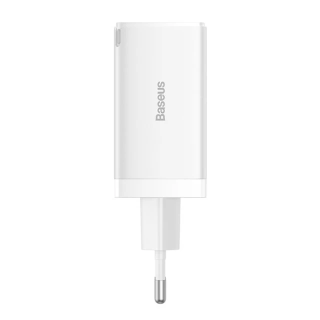 Мережевий зарядний пристрій Baseus GaN5 Pro FC 65W 2xUSB-C | USB-A with USB-C to USB-C Cable White (CCGP120202)