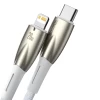Кабель Baseus Glimmer Series Fast Charge USB-C to Lightning 1m White (CADH000002)