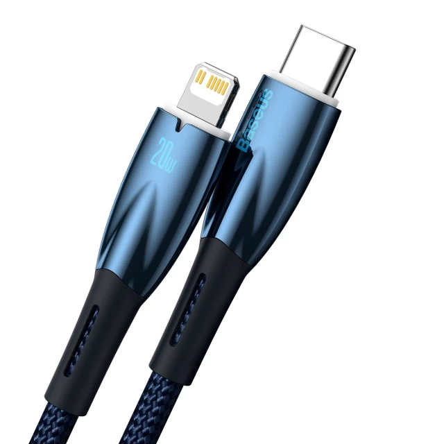 Кабель Baseus Glimmer Series Fast Charging USB-C to Lightning 20W 2m Blue (CADH000103)