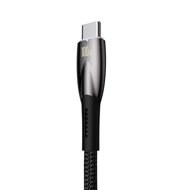 Кабель Baseus Glimmer Series Fast Charging USB-A to USB-C 100W 1m Black (CADH000401)