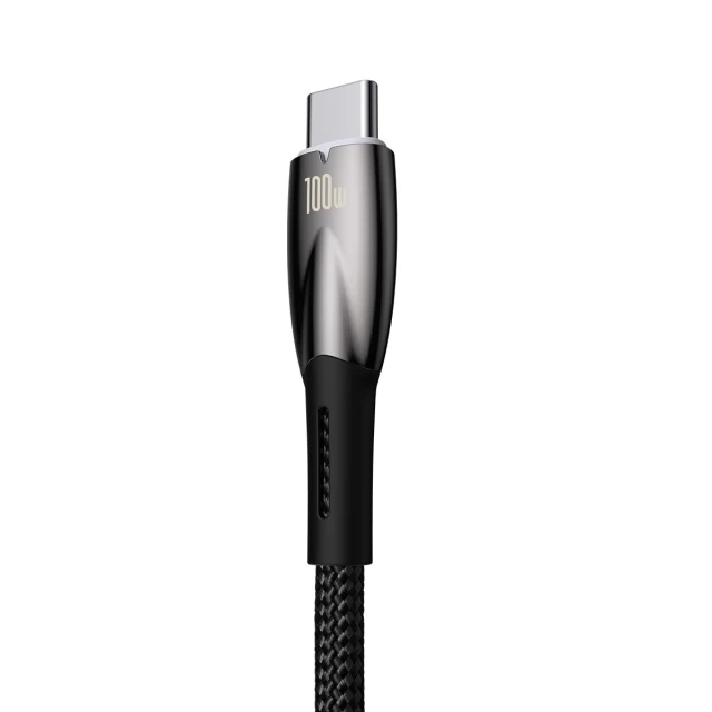 Кабель Baseus Glimmer Series Fast Charging USB-A to USB-C 100W 2m Black (CADH000501)