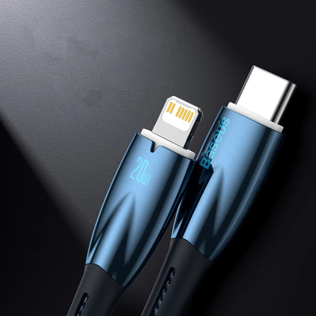 Кабель Baseus Glimmer Series Fast Charging USB-A to USB-C 100W 2m White (CADH000602)