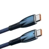 Кабель Baseus Glimmer Series Fast Charge USB-C to USB-C 100W 1m Blue (CADH000703)