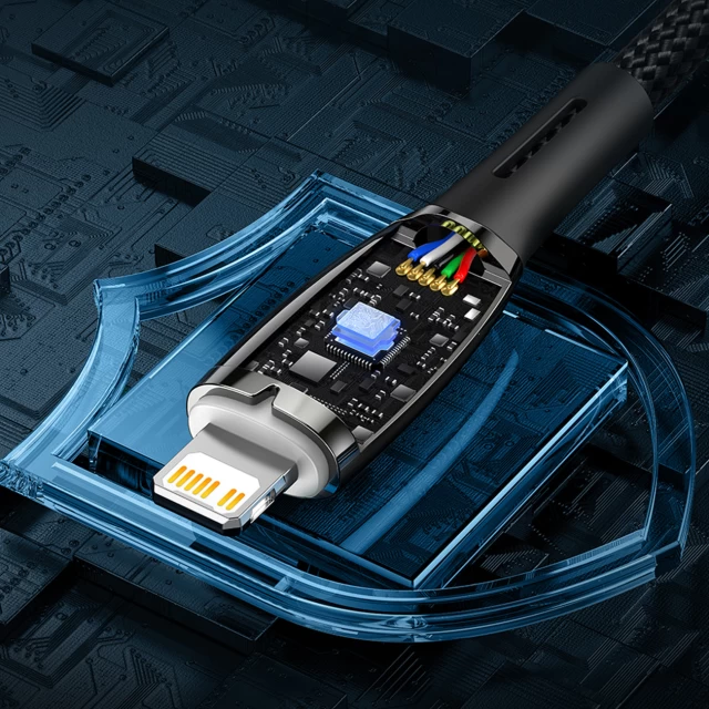 Кабель Baseus Glimmer Series Fast Charge USB-C to USB-C 100W 2m Black (CADH000801)