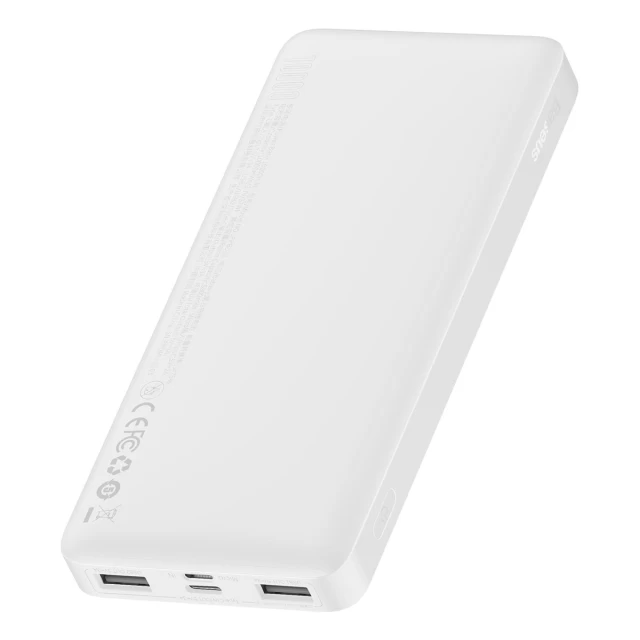 Портативний зарядний пристрій Baseus Bipow Digital Display 10000 mAh 15W with USB-A to Micro-USB 0.25m Cable White (PPBD050002)