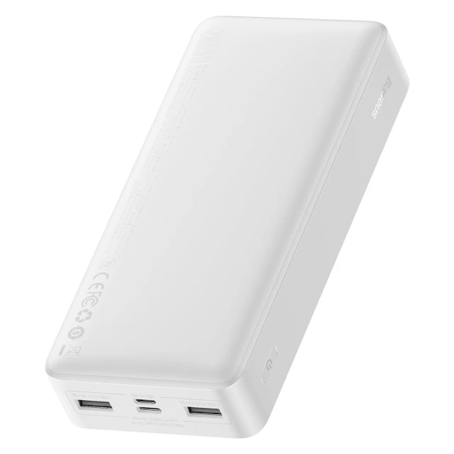 Портативное зарядное устройство Baseus Bipow Fast Charging 20000 mAh 15W with USB-A to Micro-USB 0.25m Cable White (PPBD050102)