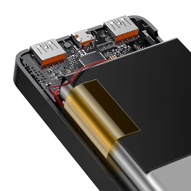 Портативное зарядное устройство Baseus Bipow Fast Charging 10000 mAh 20W with USB-A to Micro-USB 0.25m Cable Black (PPBD050301)