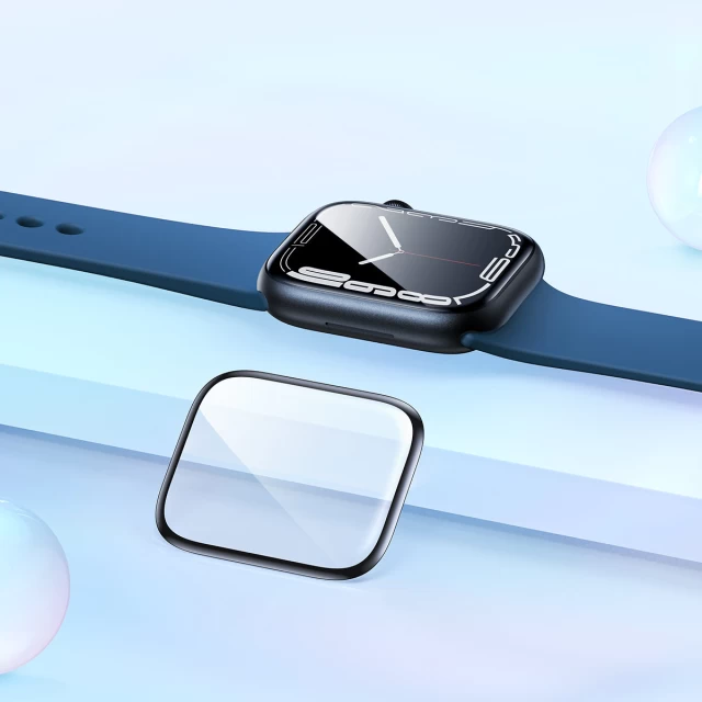 Защитное стекло Baseus Crystal Tempered Glass для Apple Watch 4 | 5 | 6 | SE 44 mm Black (2 Pack) (6932172618940)