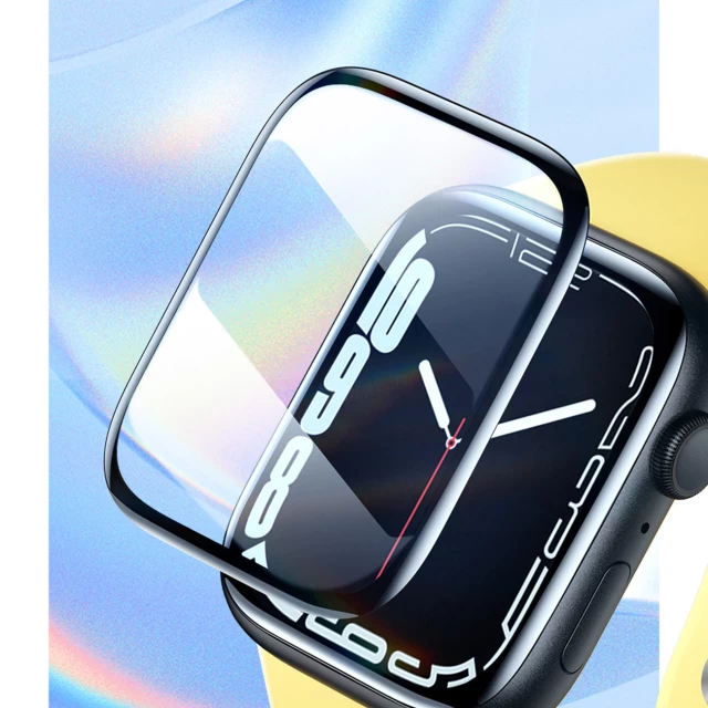 Захисне скло Baseus Crystal Tempered Glass для Apple Watch 7 45 mm Black (2 Pack) (6932172618964)