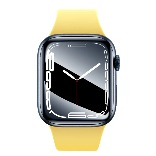 Защитное стекло Baseus Crystal Tempered Glass для Apple Watch 7 45 mm Black (2 Pack) (6932172618964)