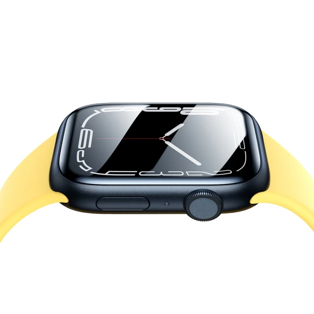 Захисне скло Baseus Crystal Tempered Glass для Apple Watch 7 41 mm Black (6932172618995)