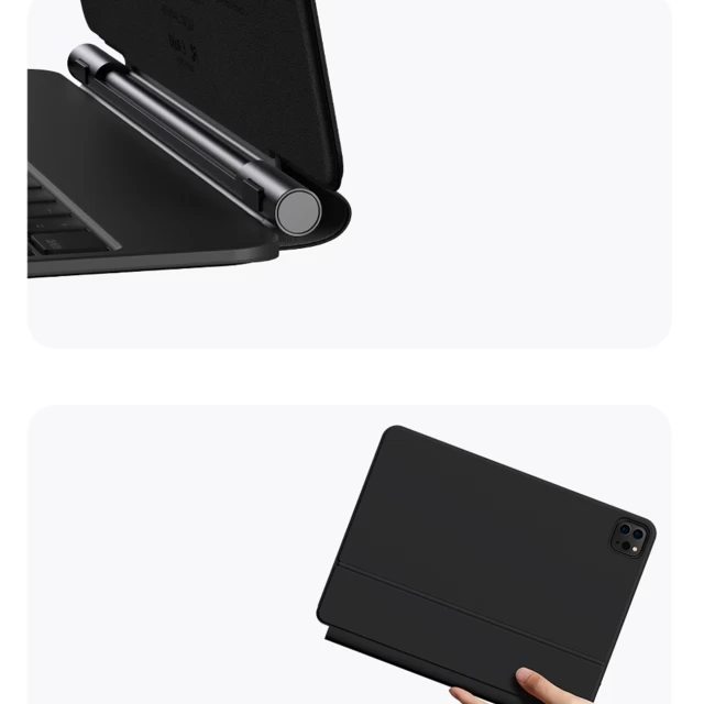 Магнитный чехол с беспроводной клавиатурой Baseus Brilliance with Digital Display для iPad Pro 12.9'' (2018/2020/2021/2022) White (ARJK010302)