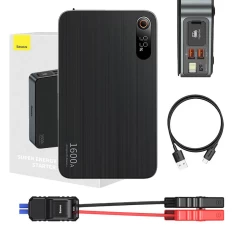 Автомобільний пусковий пристрій Baseus Super Energy PRO with USB-А to USB-C Cable 1600A Black (CGNL070001)