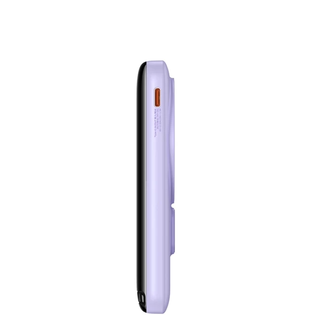 Портативний зарядний пристрій Baseus Magnetic Bracket Wireless Fast Charge 10000mAh 20W Purple with USB-C to USB-C Cable with MagSafe (PPCX080005)