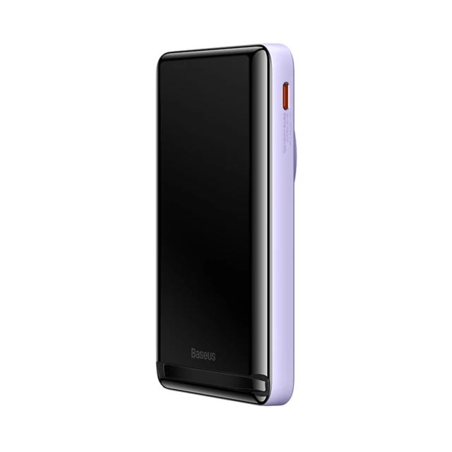 Портативний зарядний пристрій Baseus Magnetic Bracket Wireless Fast Charge 10000mAh 20W Purple with USB-C to USB-C Cable with MagSafe (PPCX080005)