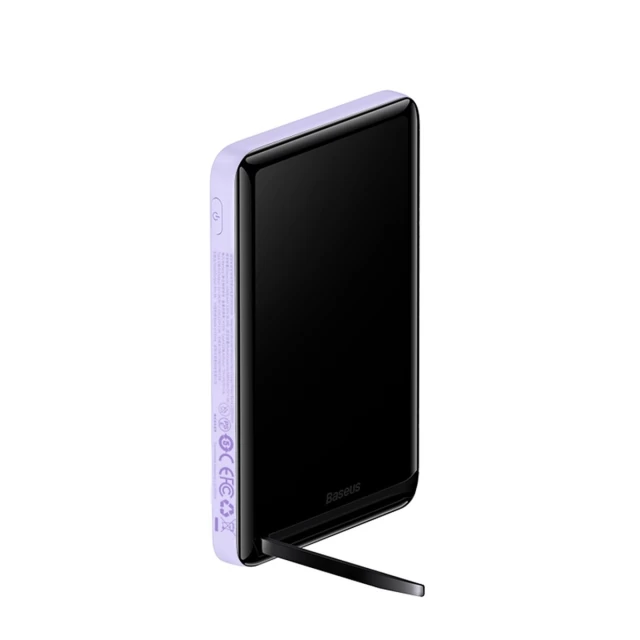 Портативний зарядний пристрій Baseus Magnetic Bracket Wireless Fast Charge 10000mAh 20W Purple with USB-C to USB-C Cable with MagSafe (PPCX080005)