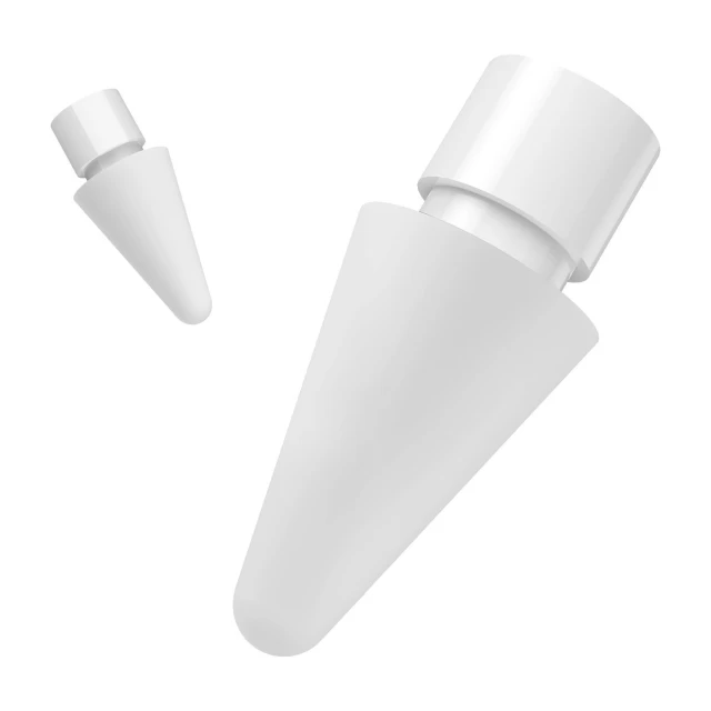 Запасные наконечники Baseus Smooth Writing Stylus Pen Tip Silicone Soft White (12 Pack) (ARBJ020002)