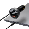 Автомобильное зарядное устройство Baseus Digital Display Fast Charger USB-A/USB-C 140W with USB-C to USB-C Cable Black (CGZX070001)