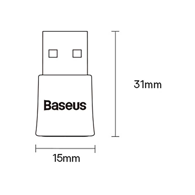 Адаптер Baseus (BA07) Bluetooth USB-A Black (ZJBA010001)