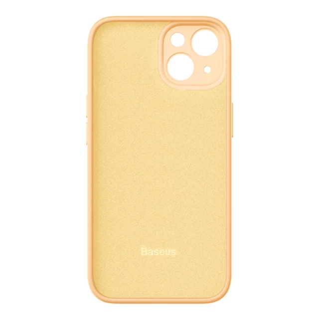 Чохол та захисне скло Baseus Liquid Silica Gel Case with Cleaning Kit для iPhone 14 Sunglow (ARYT020110)