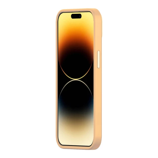 Чехол и защитное стекло Baseus Liquid Silica Gel Case with Cleaning Kit для iPhone 14 Pro Sunglow (ARYT020510)