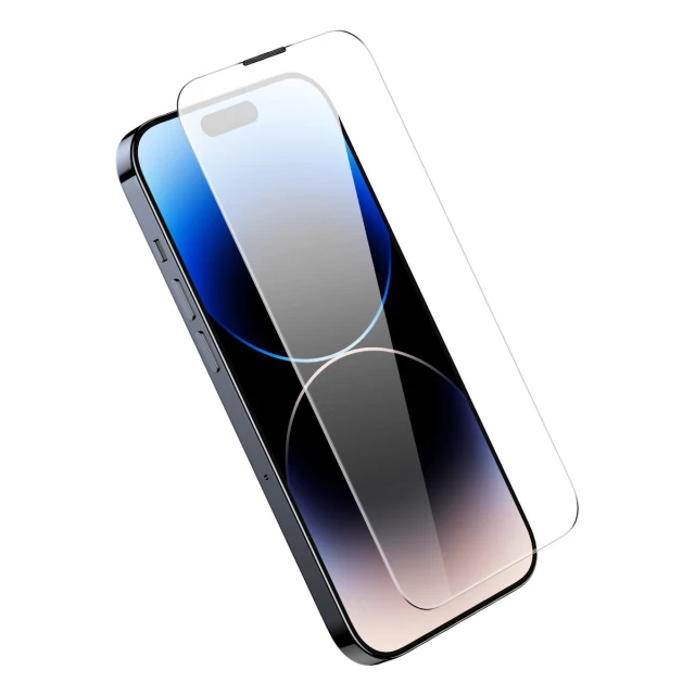 Захисне скло Baseus Tempered Glass 0.3mm with Speaker Cover для iPhone 14 Pro Max Transparent (2 Pack) (SGXT001402)