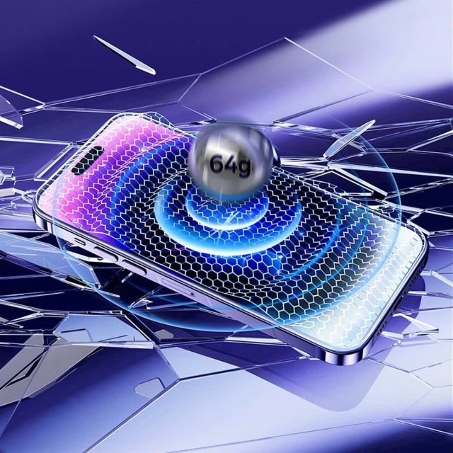 Защитное стекло Baseus Anti-Blue 0.3mm with Speaker Cover для iPhone 14 Pro Transparent (SGXT001502)