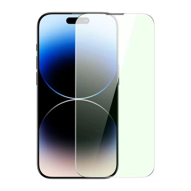 Захисне скло Baseus Anti-Blue 0.3mm with Speaker Cover для iPhone 14 Pro Max Transparent (SGXT001602)