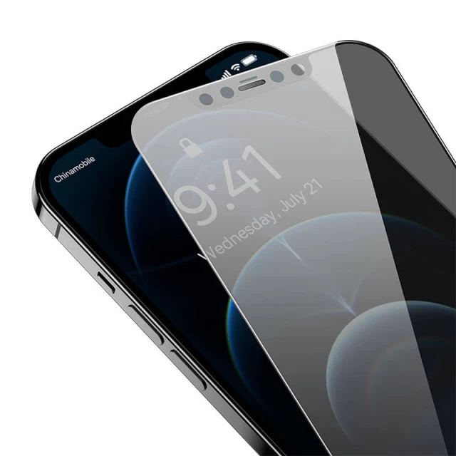 Защитное стекло Baseus 0.3mm для iPhone 12 Pro Max Privacy (SGQP051202)