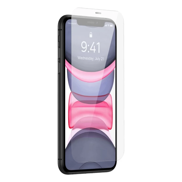 Захисне скло Baseus 0.4mm Corning HD Tempered Glass (with Speaker Cover & Dust Filter & Mounting Kit) для iPhone 11 | iPhone XR Transparent (SGKN03030