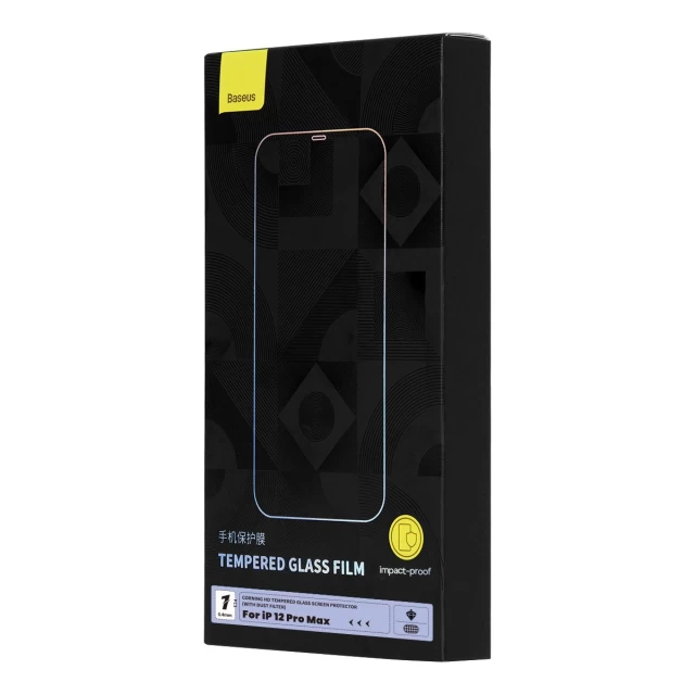 Захисне скло Baseus 0.4mm Corning HD Tempered Glass (with Speaker Cover & Dust Filter & Mounting Kit) для iPhone 12 Pro Max Transparent (SGKN030502)