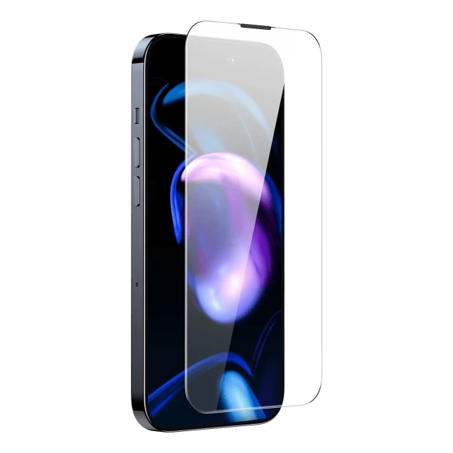 Захисне скло Baseus 0.4mm Corning HD Tempered Glass (with Speaker Cover & Dust Filter & Mounting Kit) для iPhone 14 Pro Transparent (SGKN030802)