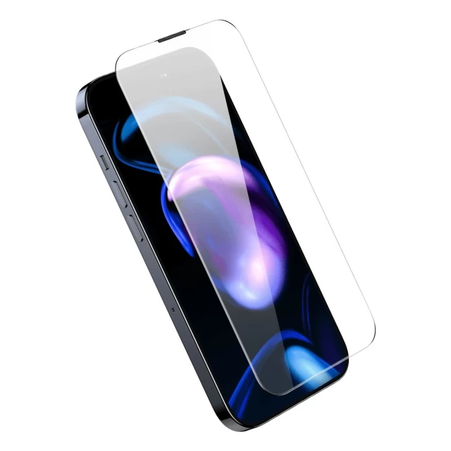 Захисне скло Baseus 0.4mm Corning HD Tempered Glass (with Speaker Cover & Dust Filter & Mounting Kit) для iPhone 14 Pro Transparent (SGKN030802)