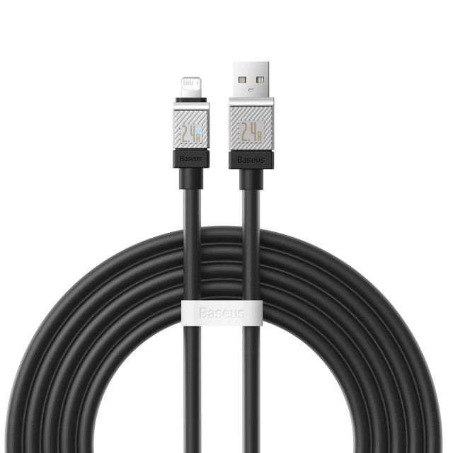 Кабель Baseus CoolPlay USB-A to Lightning 2.4A 1m Black (CAKW000401)